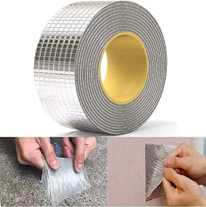 Gunshika Waterproof Aluminium Foil Tape | Roof, Crack, Pipe & Tank Repair Sealant 5 m &10m  Butyl Tape