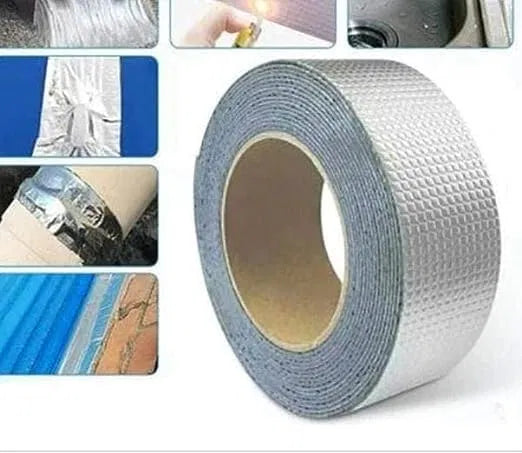 Gunshika Waterproof Aluminium Foil Tape | Roof, Crack, Pipe & Tank Repair Sealant 5 m &10m  Butyl Tape