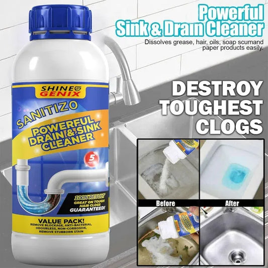 Sanitizo Powerful Drain & Sink Cleaner Powder 250 gm (Pack of 4)